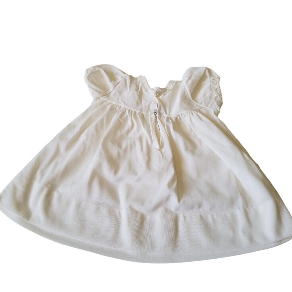 Vintage Baby Dress 1940s 1950s Baby Bliss 3 months Embroidered Flowers Summer